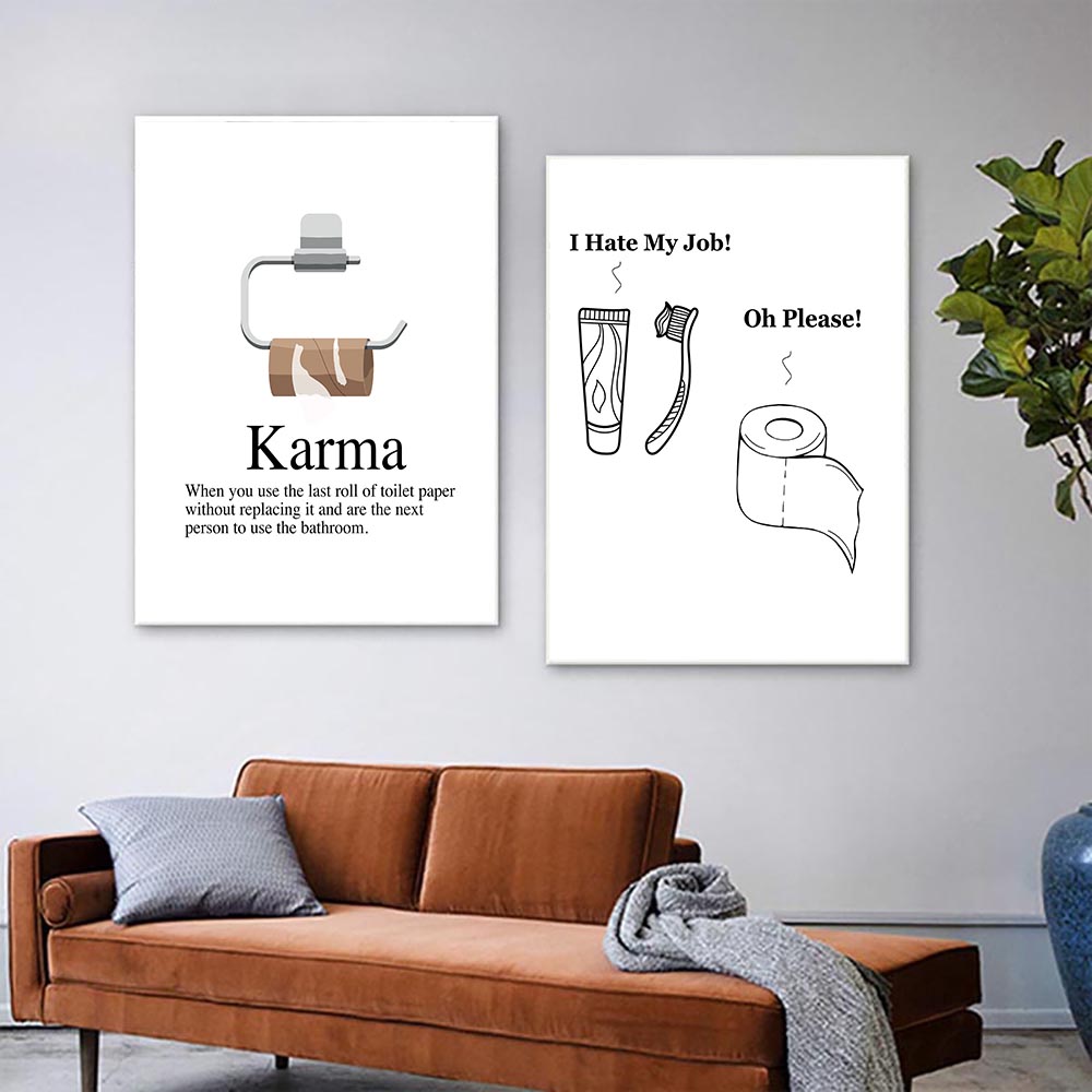 Home Bathroom Pictures - Karma Definition Poster Print Wall Art