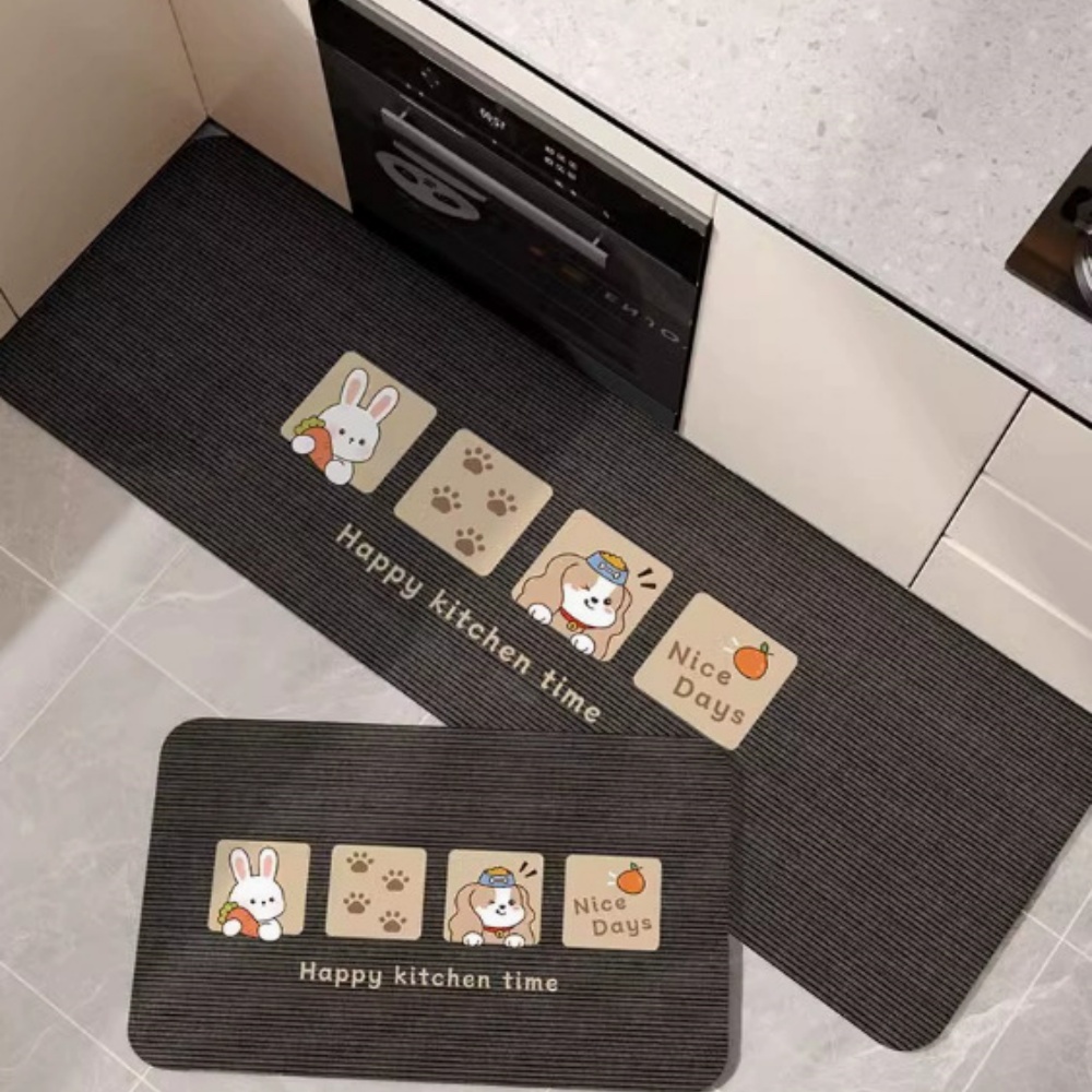 Home Bathroom Design Simple - VIKAMA Silica Clay Rug Simple Cartoon