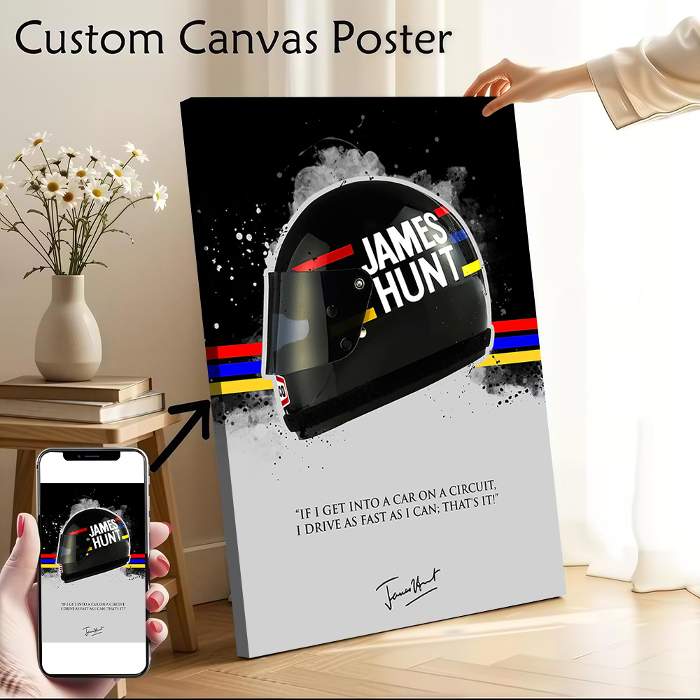 Home Bathroom Pictures - JAMES HUNT Quote Printed Canvas Wall