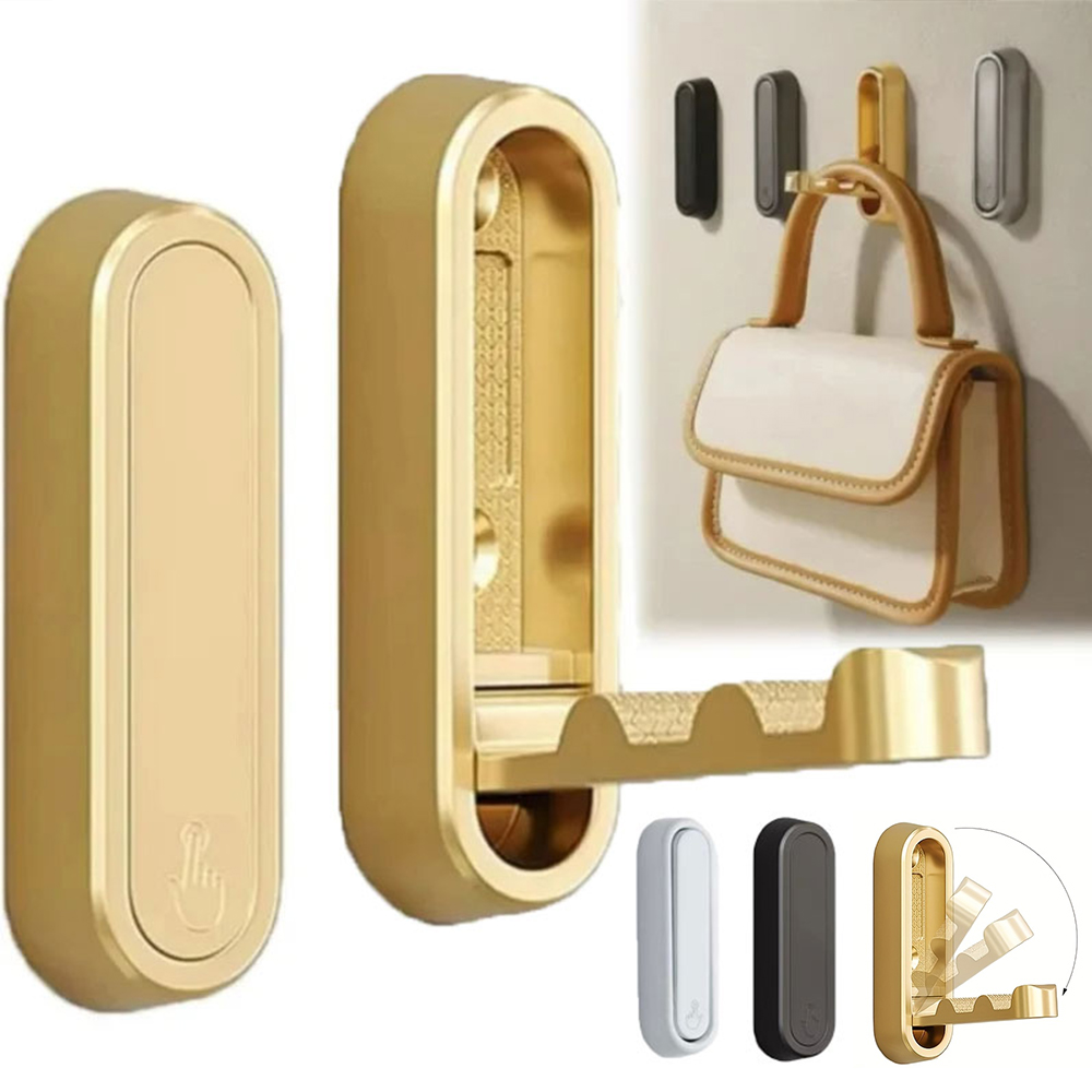 Robe Hook Adhesive - 1-3pc Folding Wall Hook Concealed Towel
