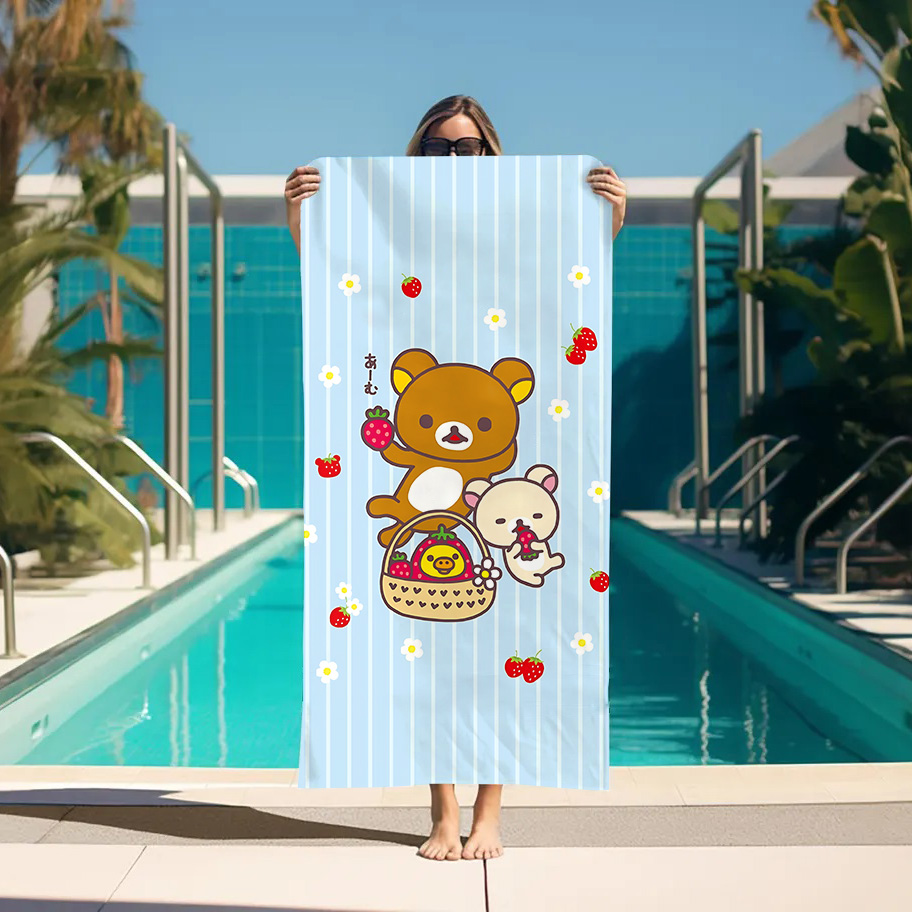 Home Bathroom With Sauna - Large Bath Towel Rilakkuma Beach Towels