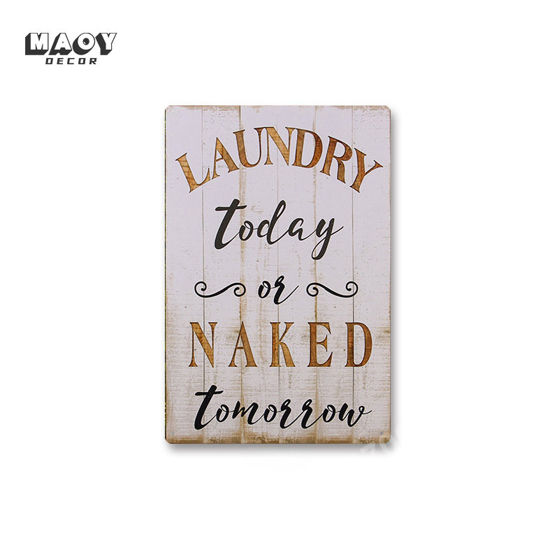 Slogan Metal Tin Sign Laundry  - Home Bathroom Furniture ulasan dan harga