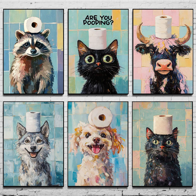 1pc frameless Toilet Paper Ani - Home Bathroom Pictures ulasan dan harga