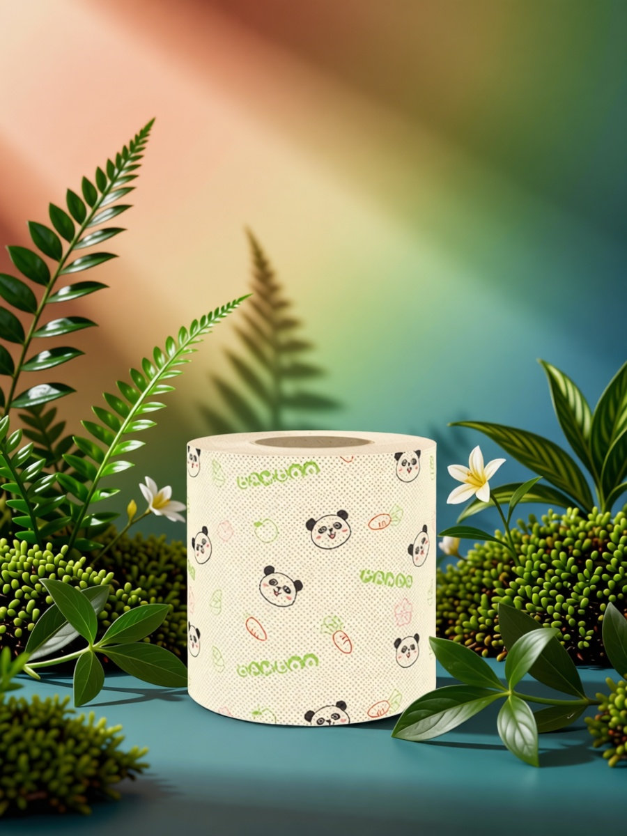 Bamboo Toilet Paper Roll Panda - Home Bathroom Toilet ulasan dan harga