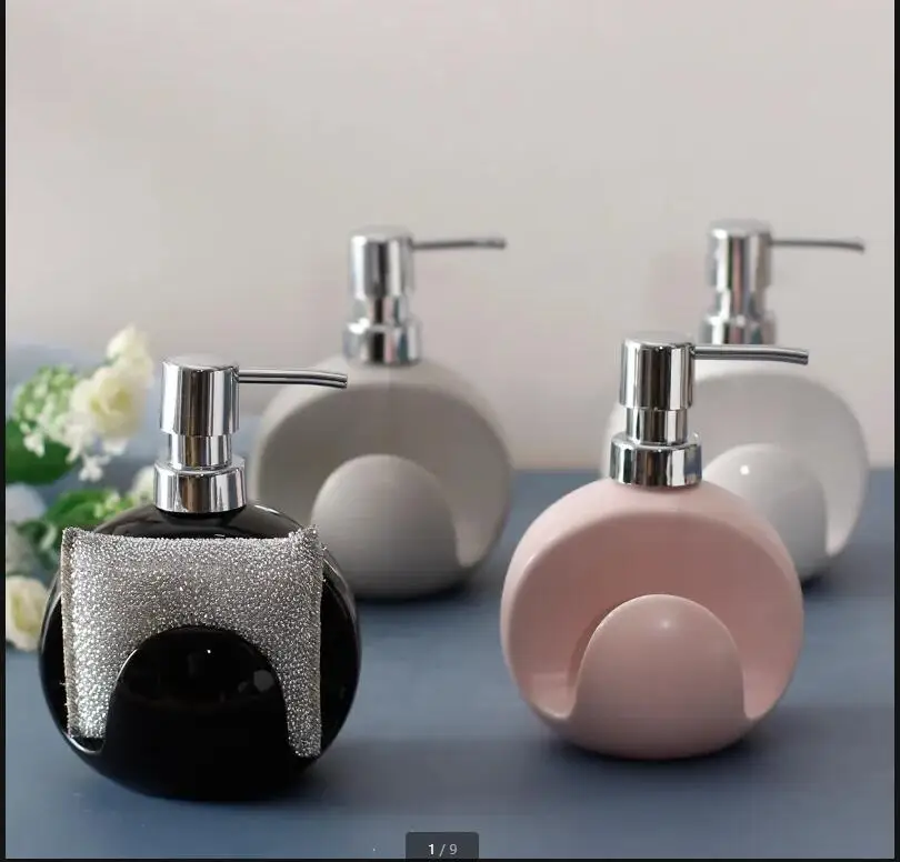 Ceramic Lotion Bottle Soap Dis - Home Bathroom Supplies ulasan dan harga