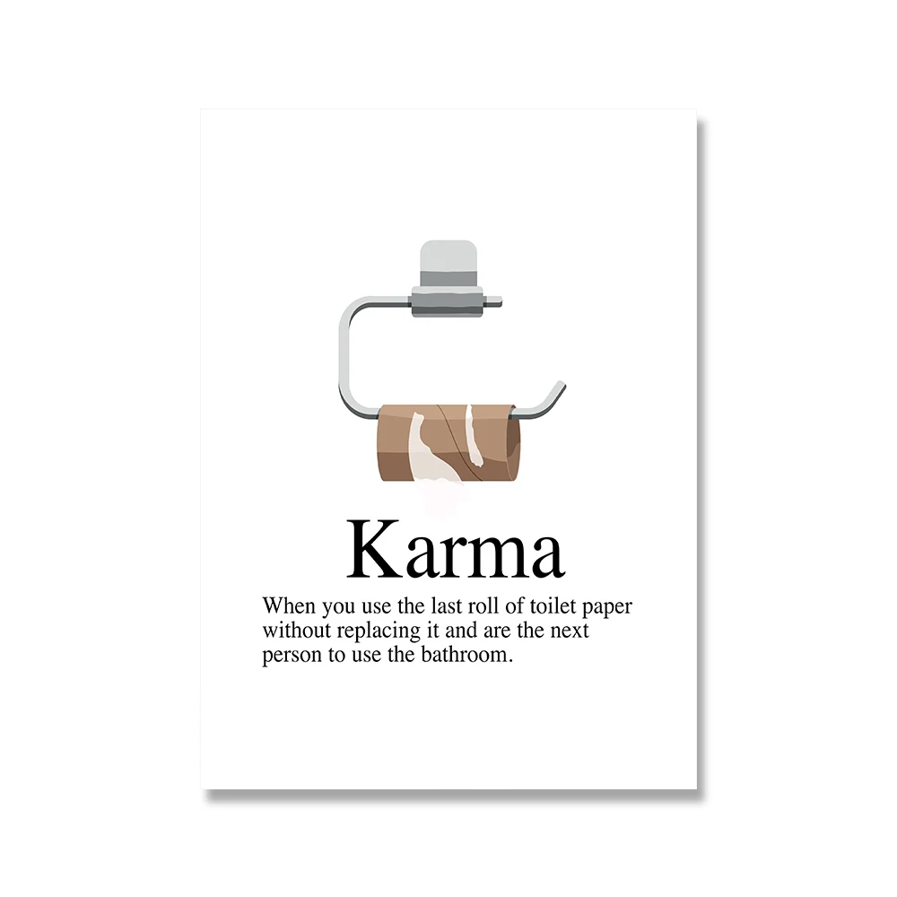 Karma Definition Poster Print  - Home Bathroom Pictures ulasan dan harga