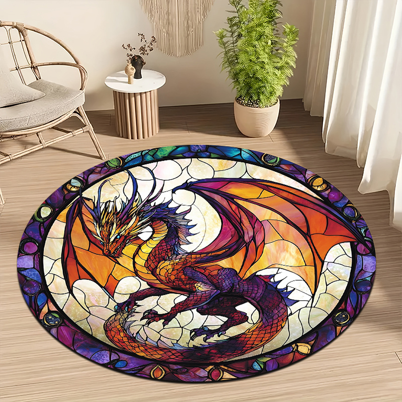1pc Stained Glass Style Round  - Home Bathroom Door Design ulasan dan harga