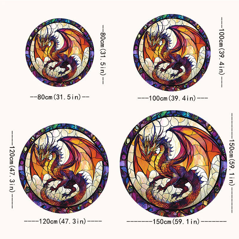 1pc Stained Glass Style Round  - Home Bathroom Door Design ulasan dan harga