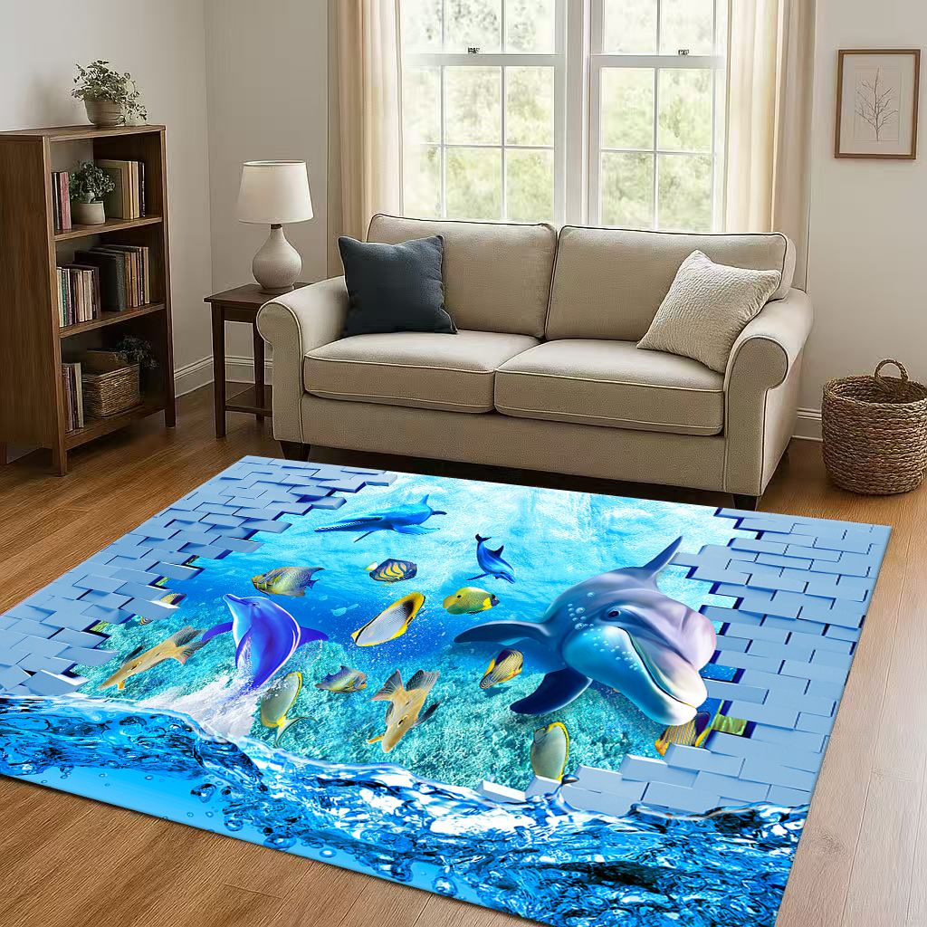 New 3D Illusion Underwater Wor - Home Bathroom Break ulasan dan harga