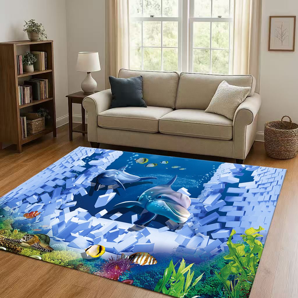New 3D Illusion Underwater Wor - Home Bathroom Break ulasan dan harga