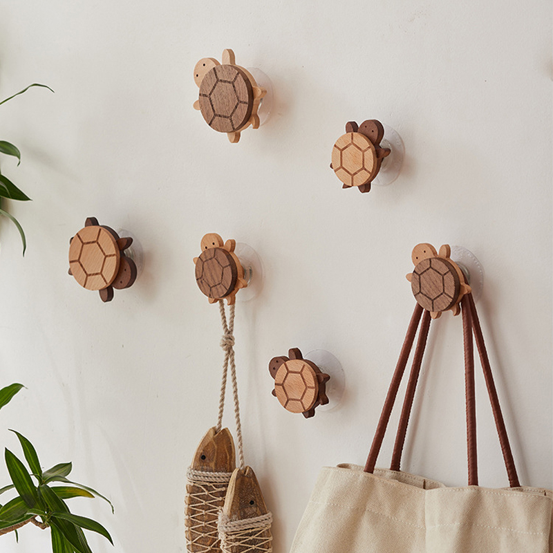 1/4pcs Walnut Solid Wood Hooks - Robe Hook Adhesive ulasan dan harga