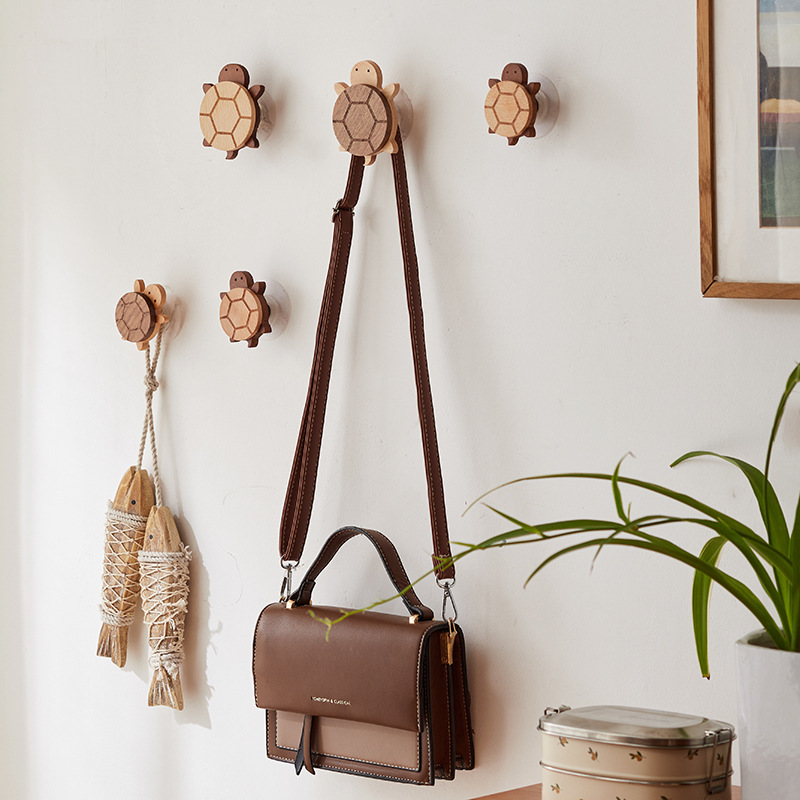 1/4pcs Walnut Solid Wood Hooks - Robe Hook Adhesive ulasan dan harga
