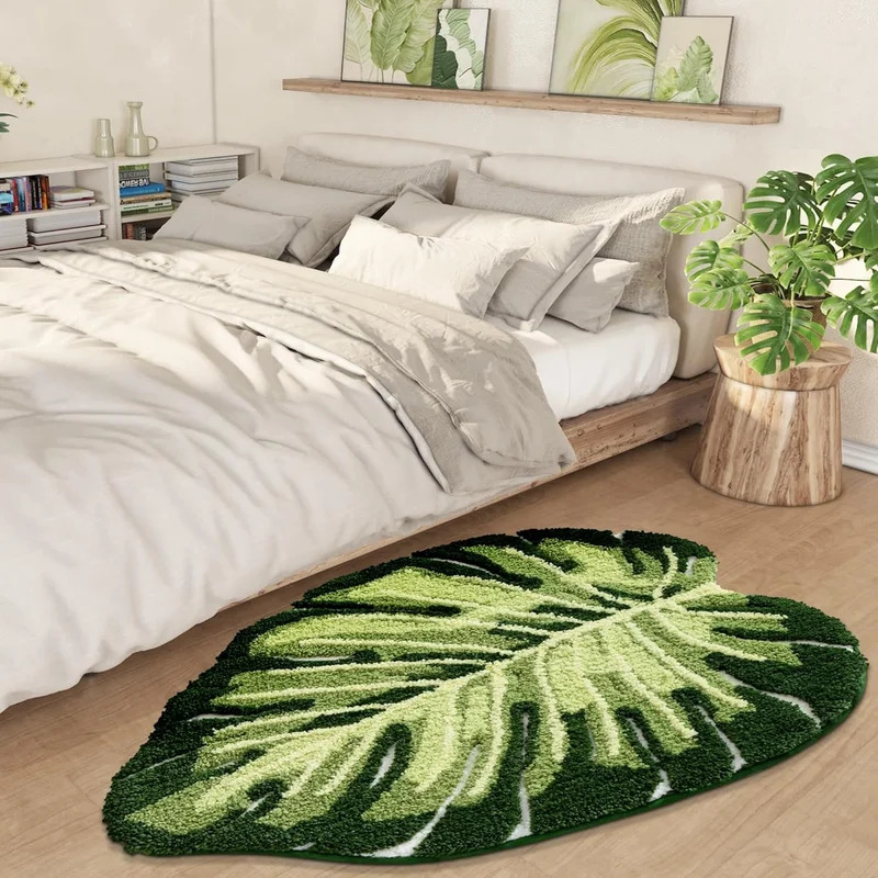 VIKAMA Non-Slip Bath Mat Green - Home Bathroom Rugs ulasan dan harga