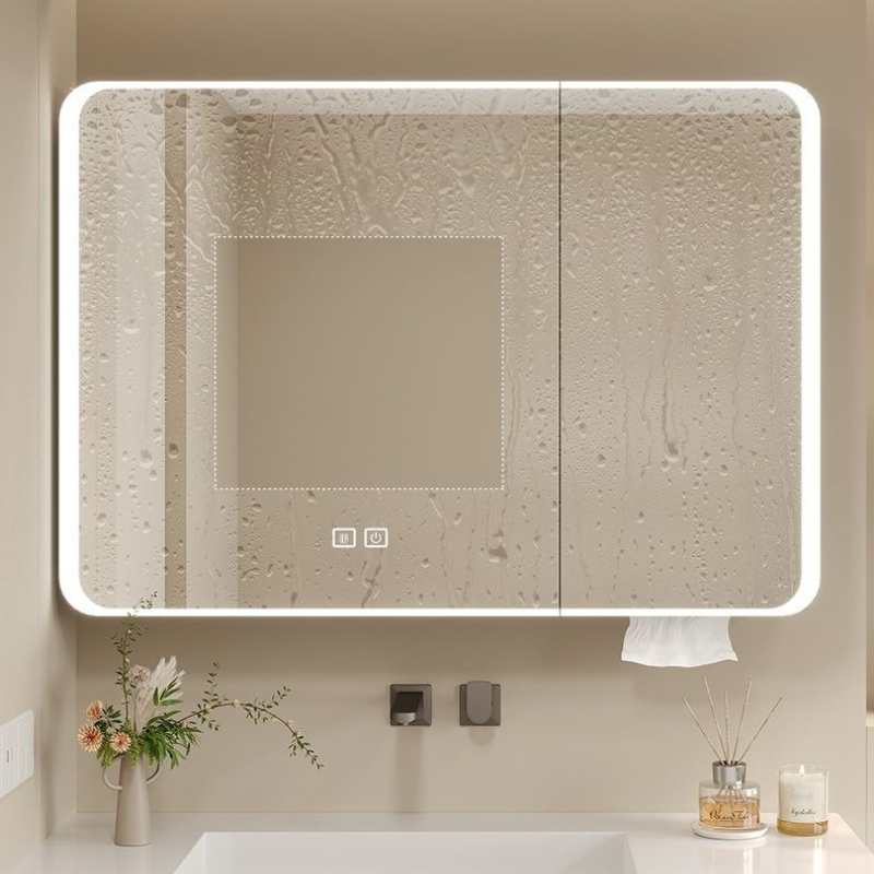 LED Bathroom Mirror Cabinet Al - Home Bathroom Furniture ulasan dan harga