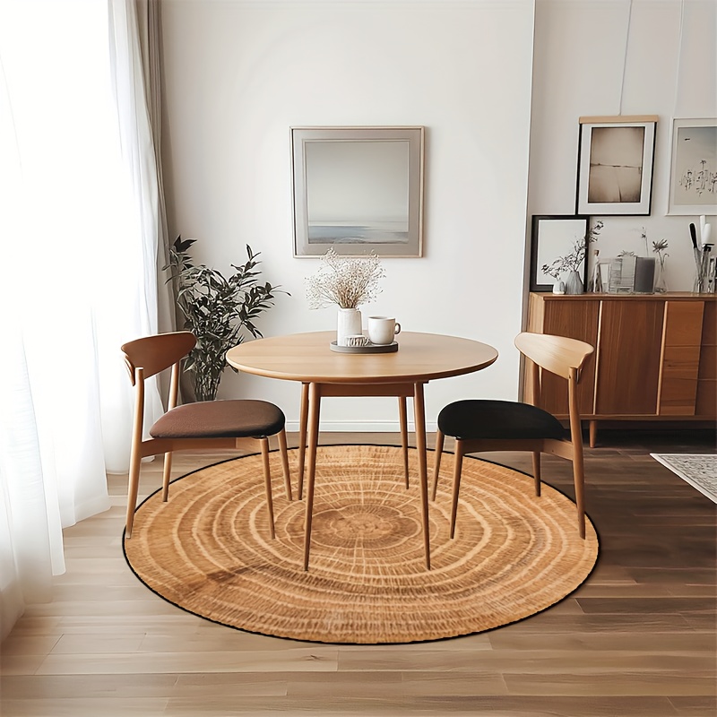 Wood Grain Tree Ring Rug Round - Home Bathroom Door Design ulasan dan harga