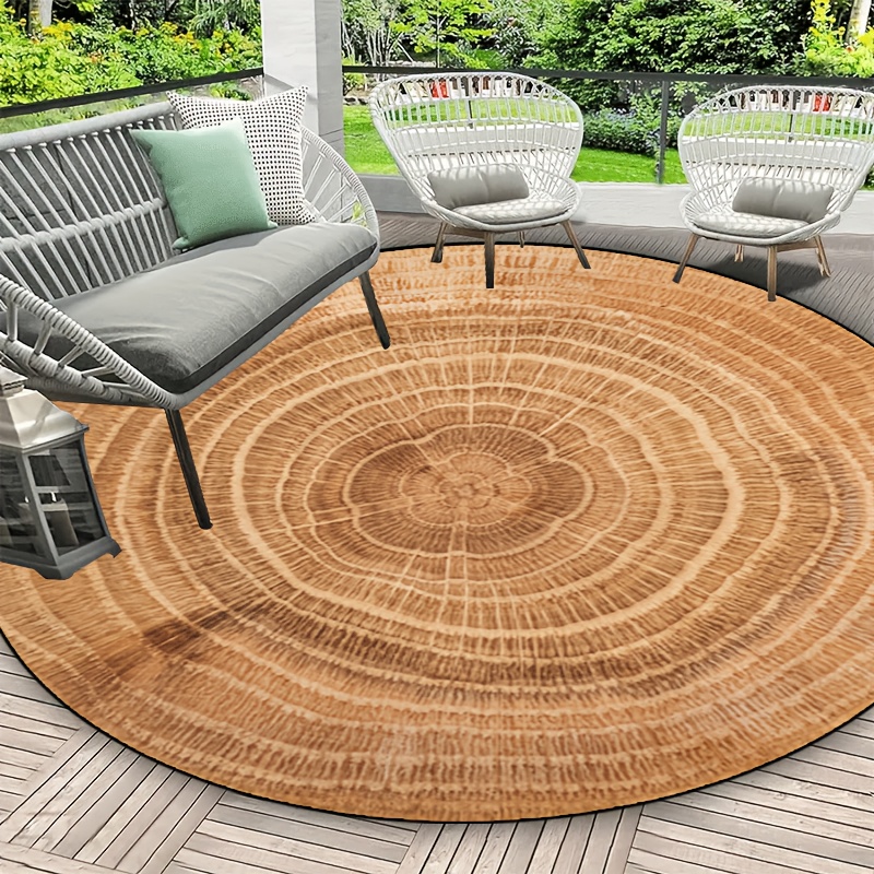 Wood Grain Tree Ring Rug Round - Home Bathroom Door Design ulasan dan harga