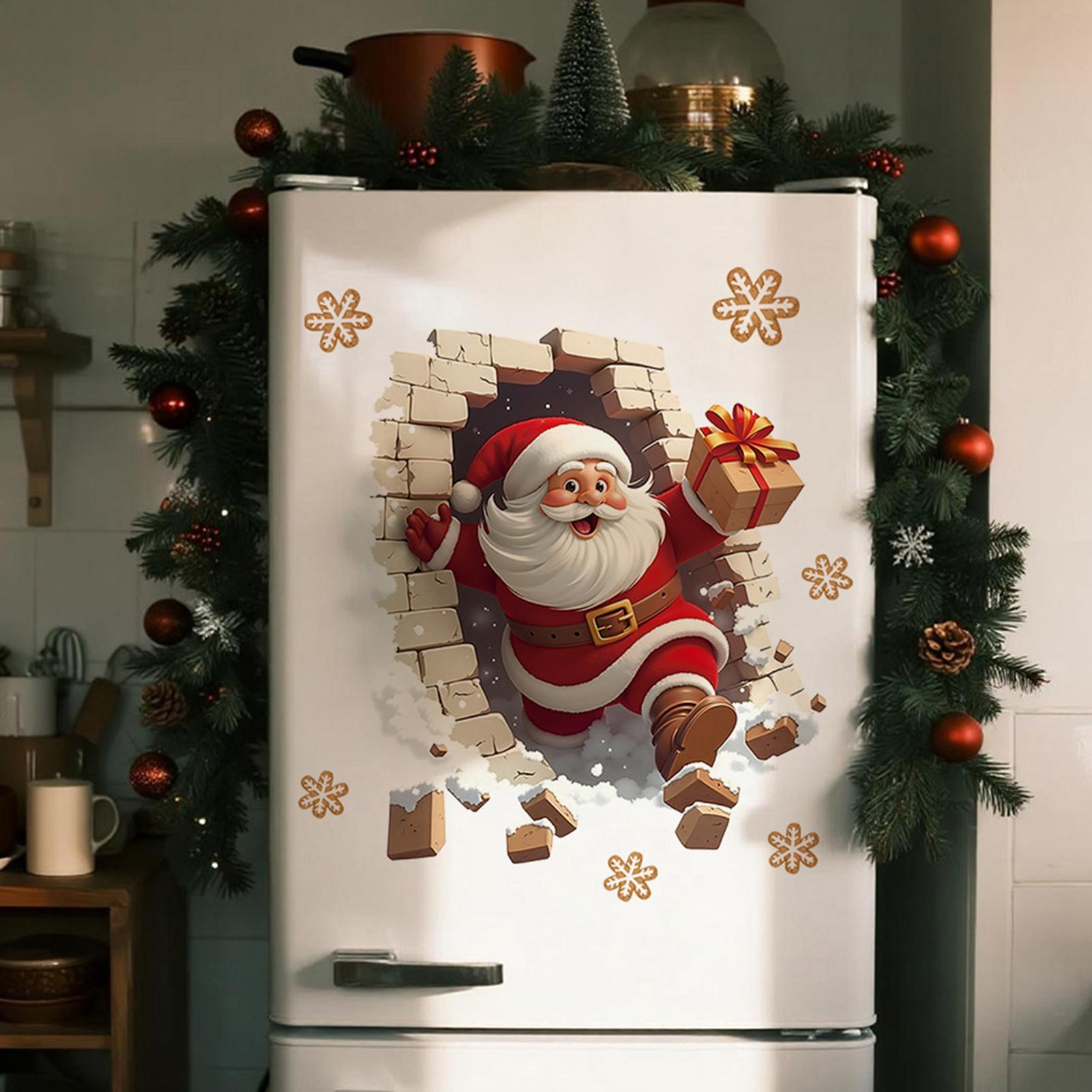 Christmas Santa Wall Decals Ch - Home Bathroom Break ulasan dan harga