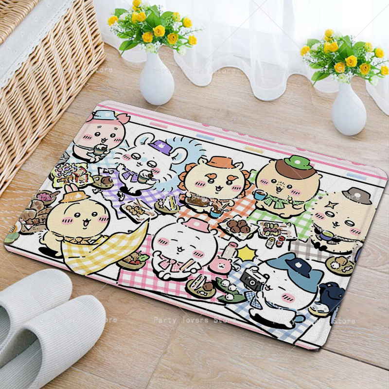 Anime Chiikawas Flannel Carpet - Home Bathroom Rugs ulasan dan harga