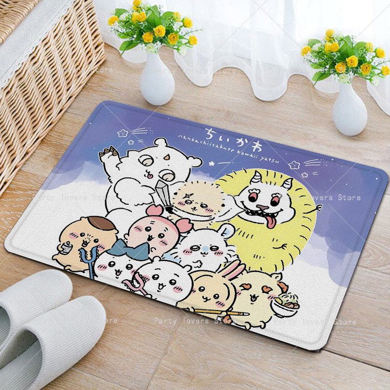 Anime Chiikawas Flannel Carpet - Home Bathroom Rugs ulasan dan harga