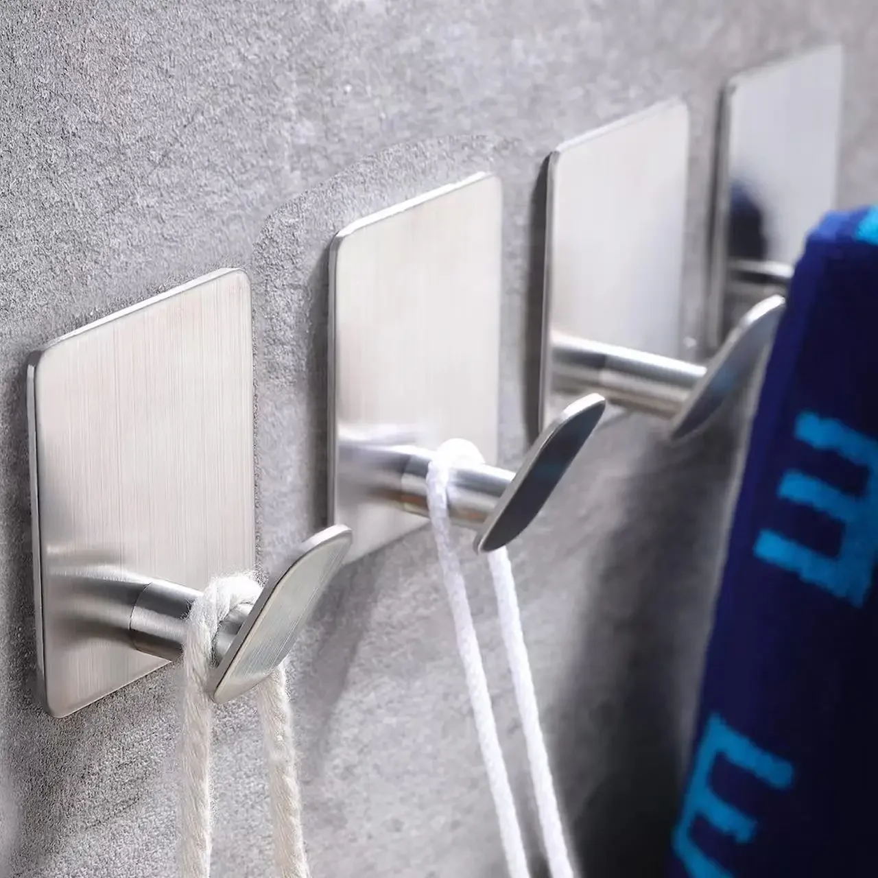 4/1pcs Stainless Steel Bathroo - Robe Hook Adhesive ulasan dan harga