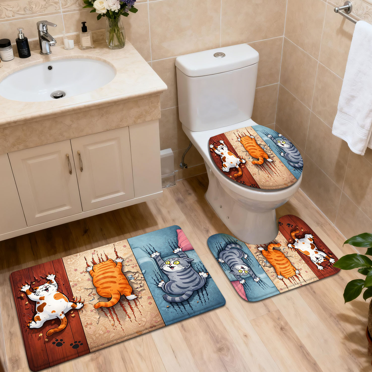 3‑Pieces Funny Wall‑Breaking T - Home Bathroom Break ulasan dan harga