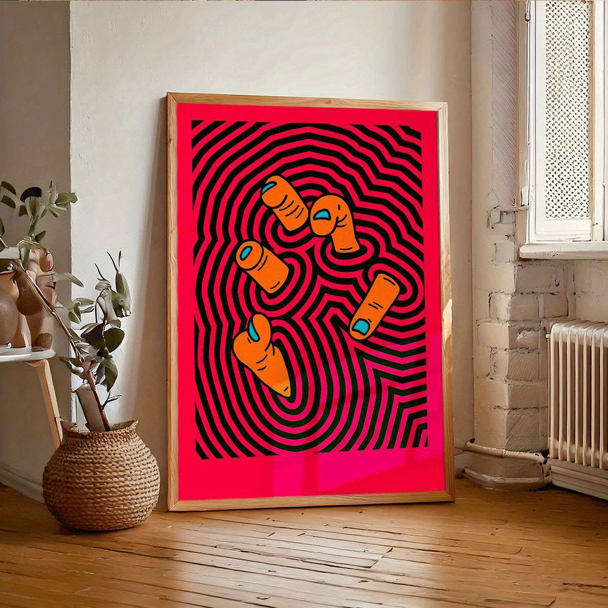 Modern Abstract Finger Art Pos - Home Bathroom Pictures ulasan dan harga