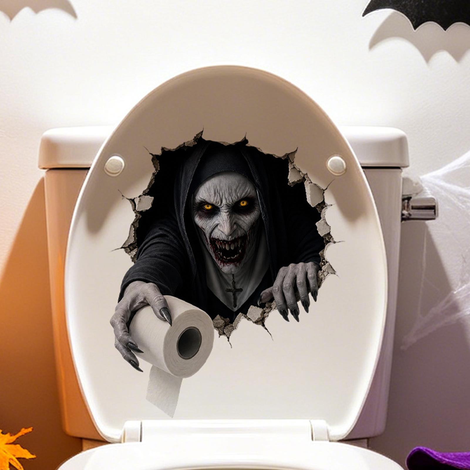 2D Halloween Toilet Stickers H - Home Bathroom Break ulasan dan harga