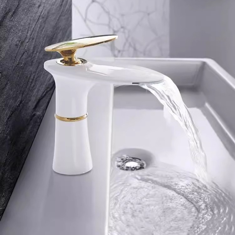 Waterfall Basin Faucet White G - Home Hardware Bathroom Faucets ulasan dan harga