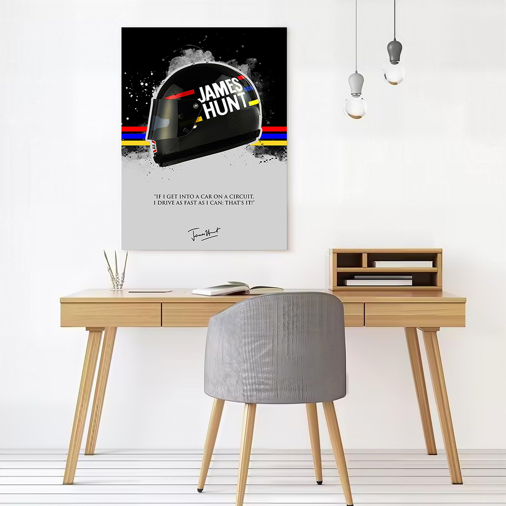 JAMES HUNT Quote Printed Canva - Home Bathroom Pictures ulasan dan harga