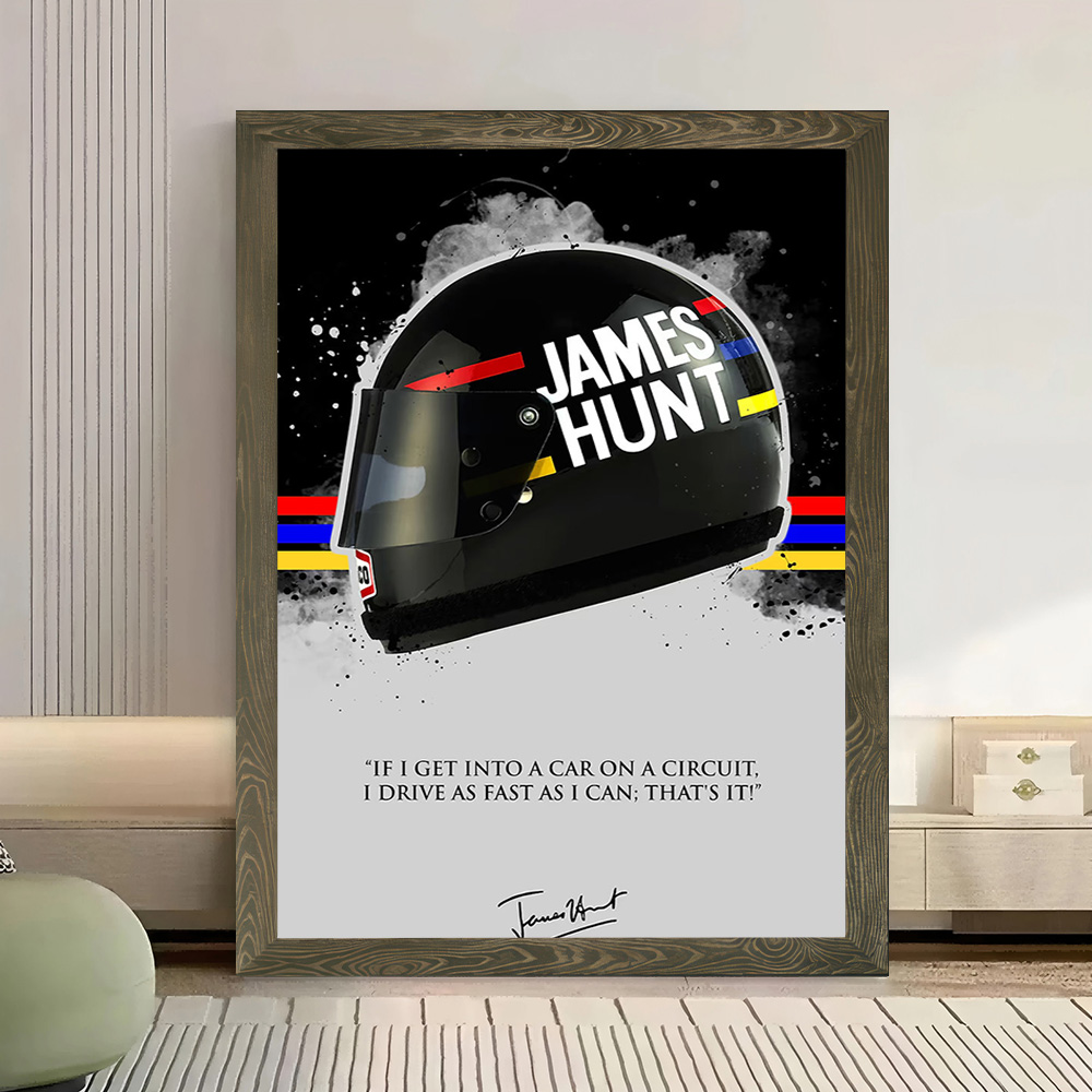 JAMES HUNT Quote Printed Canva - Home Bathroom Pictures ulasan dan harga