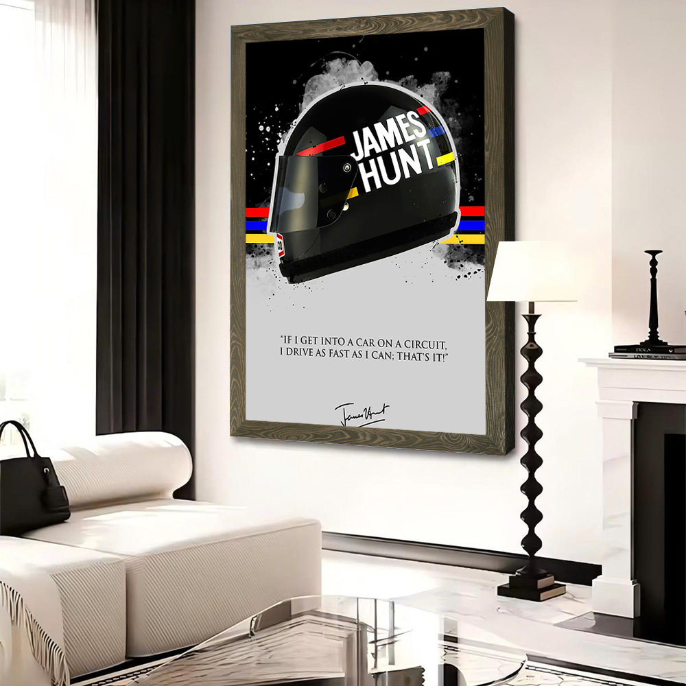 JAMES HUNT Quote Printed Canva - Home Bathroom Pictures ulasan dan harga