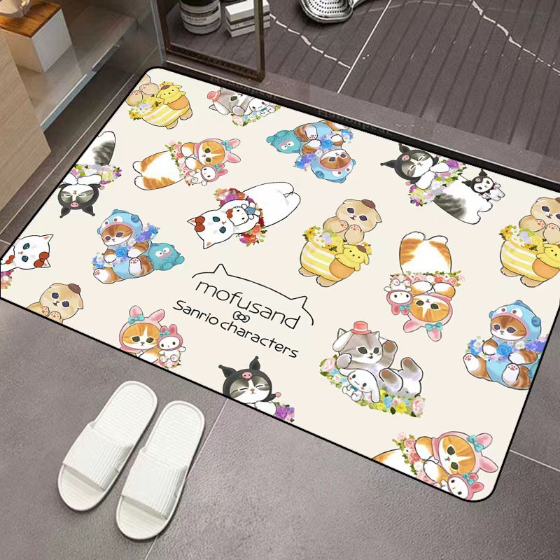 Mofusand Cartoon Diatom Mud Ab - Home Bathroom Rugs ulasan dan harga