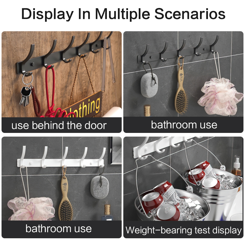 Household Wall Coat Rack Black - Robe Hook Adhesive ulasan dan harga