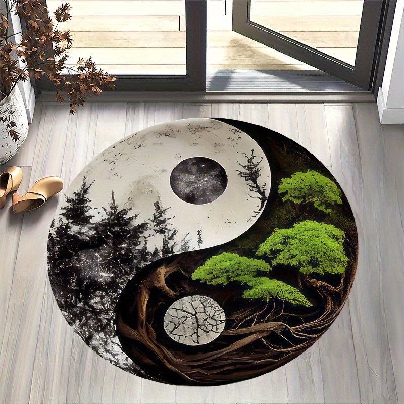 1pc Taiji-Style Night Scene Ro - Home Bathroom Door Design ulasan dan harga