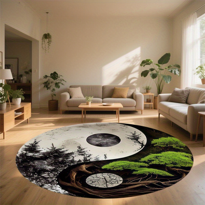 1pc Taiji-Style Night Scene Ro - Home Bathroom Door Design ulasan dan harga