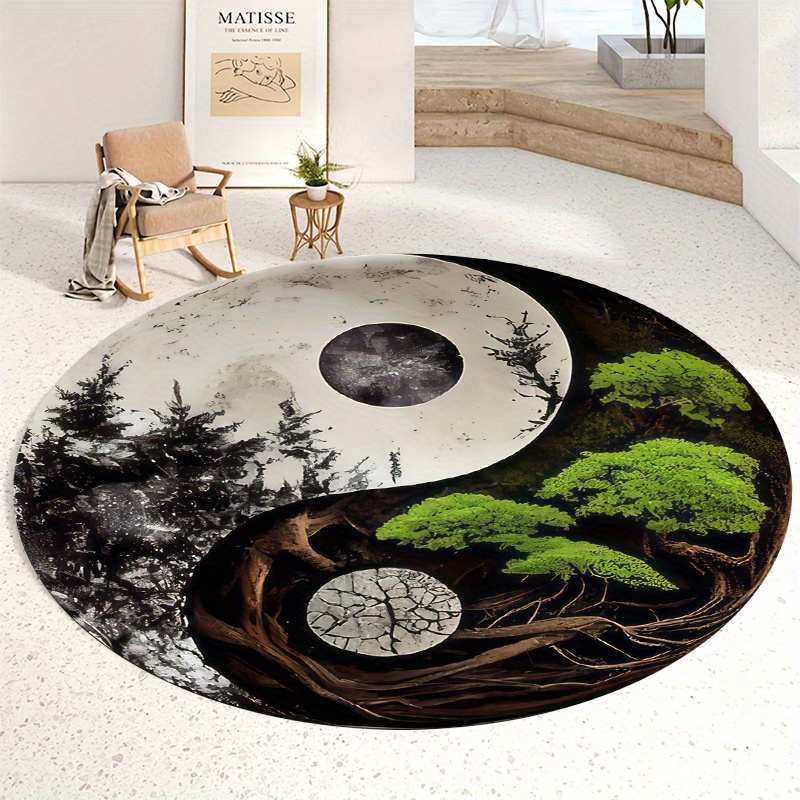 1pc Taiji-Style Night Scene Ro - Home Bathroom Door Design ulasan dan harga
