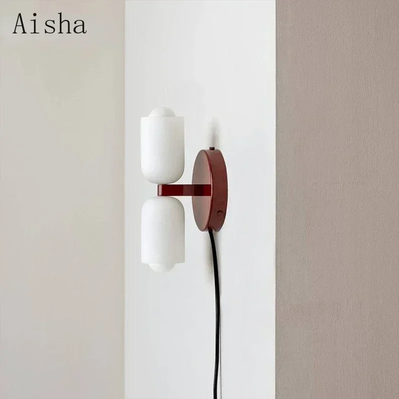 Glass Wall Light Simple Double - Home Bathroom Design Simple ulasan dan harga
