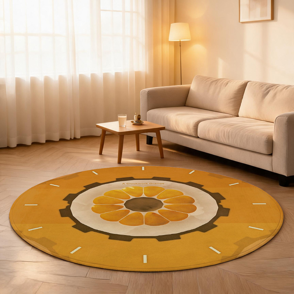 Large Round Area Rug Yellow Or - Home Bathroom Door Design ulasan dan harga