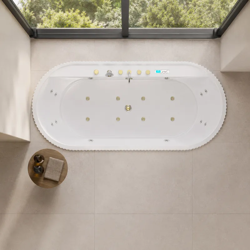 Modern Oval Acrylic Bathtub St - Home Bathroom Design Simple ulasan dan harga