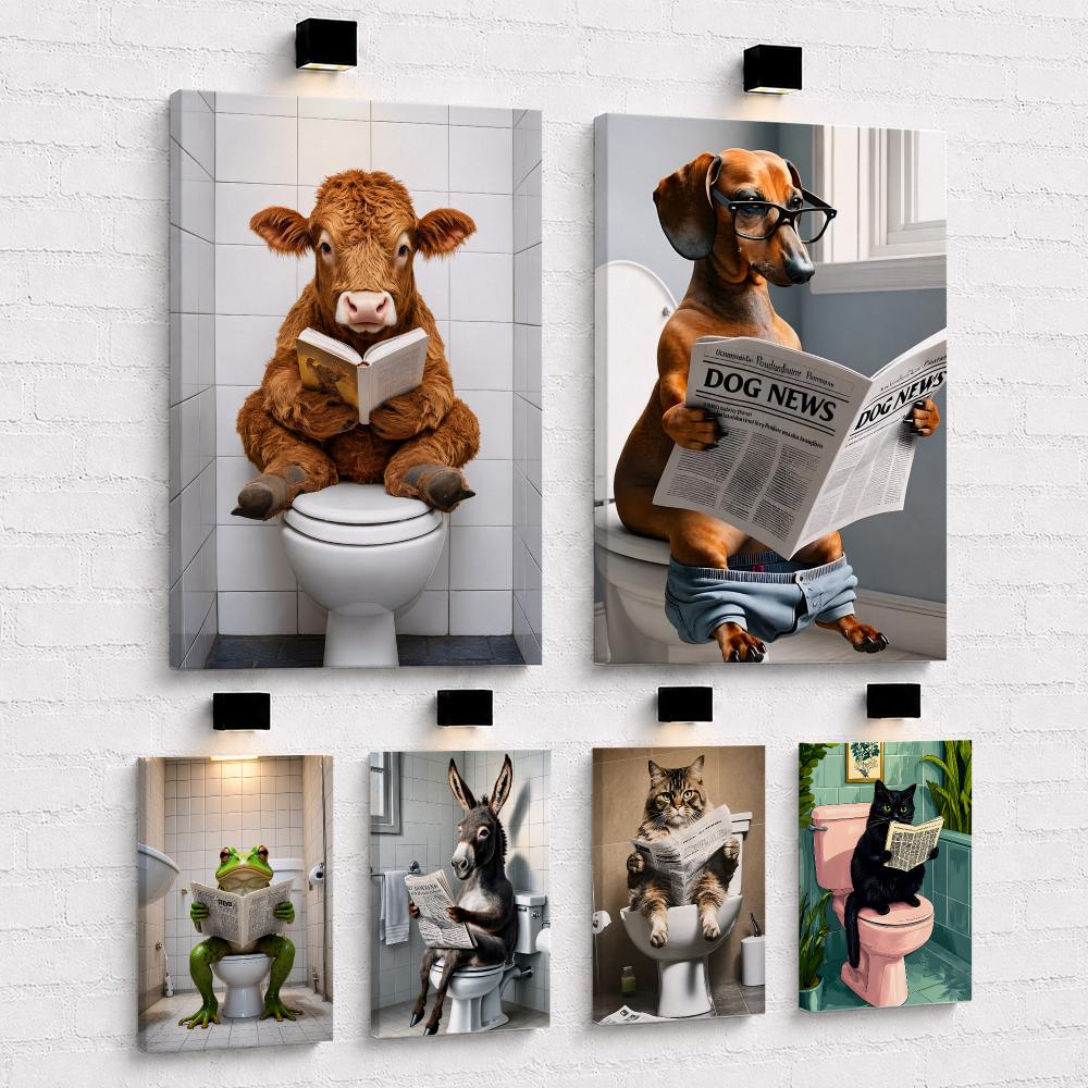 Bathroom Cat Reading On Toilet - Home Bathroom Toilet ulasan dan harga