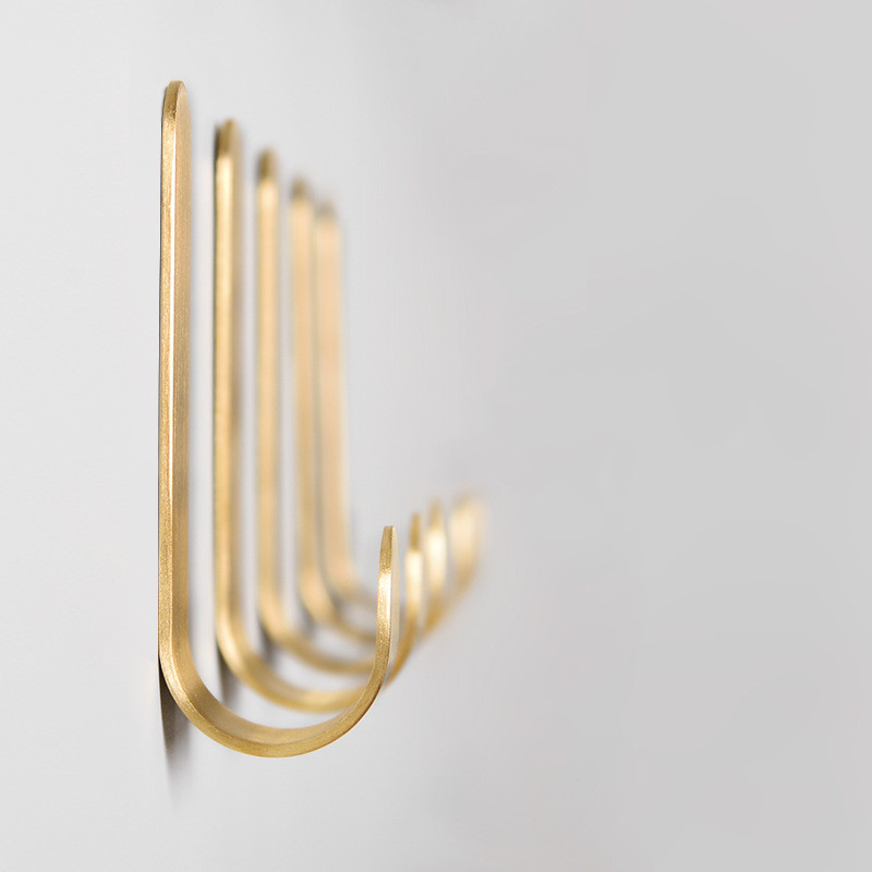 1-5pcs Brass Wall Hooks Punchi - Robe Hook Adhesive ulasan dan harga