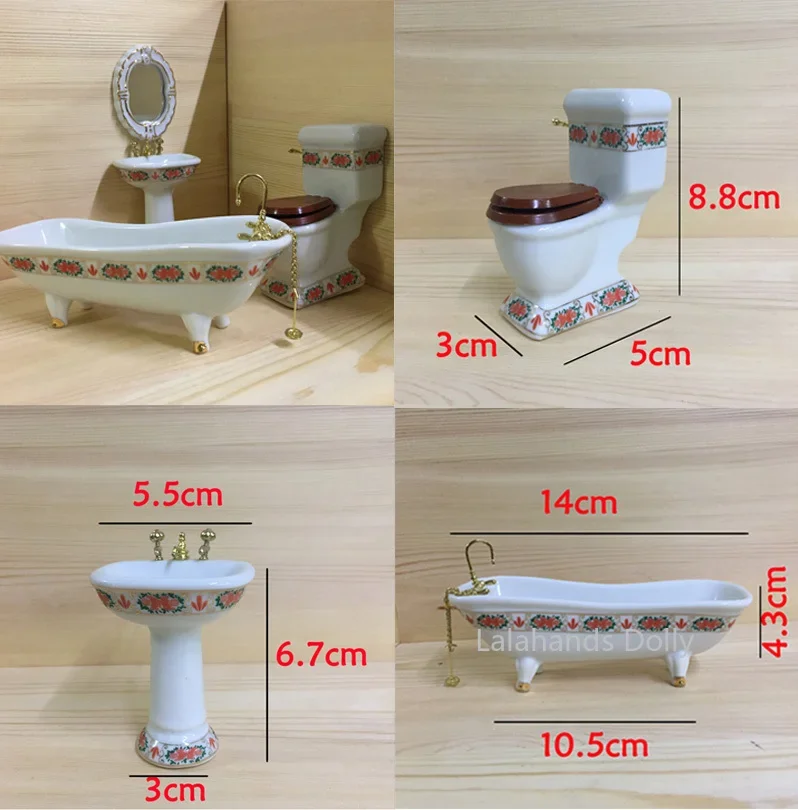4pcs/set Dollhouse Mini Creati - Home Bathroom Supplies ulasan dan harga