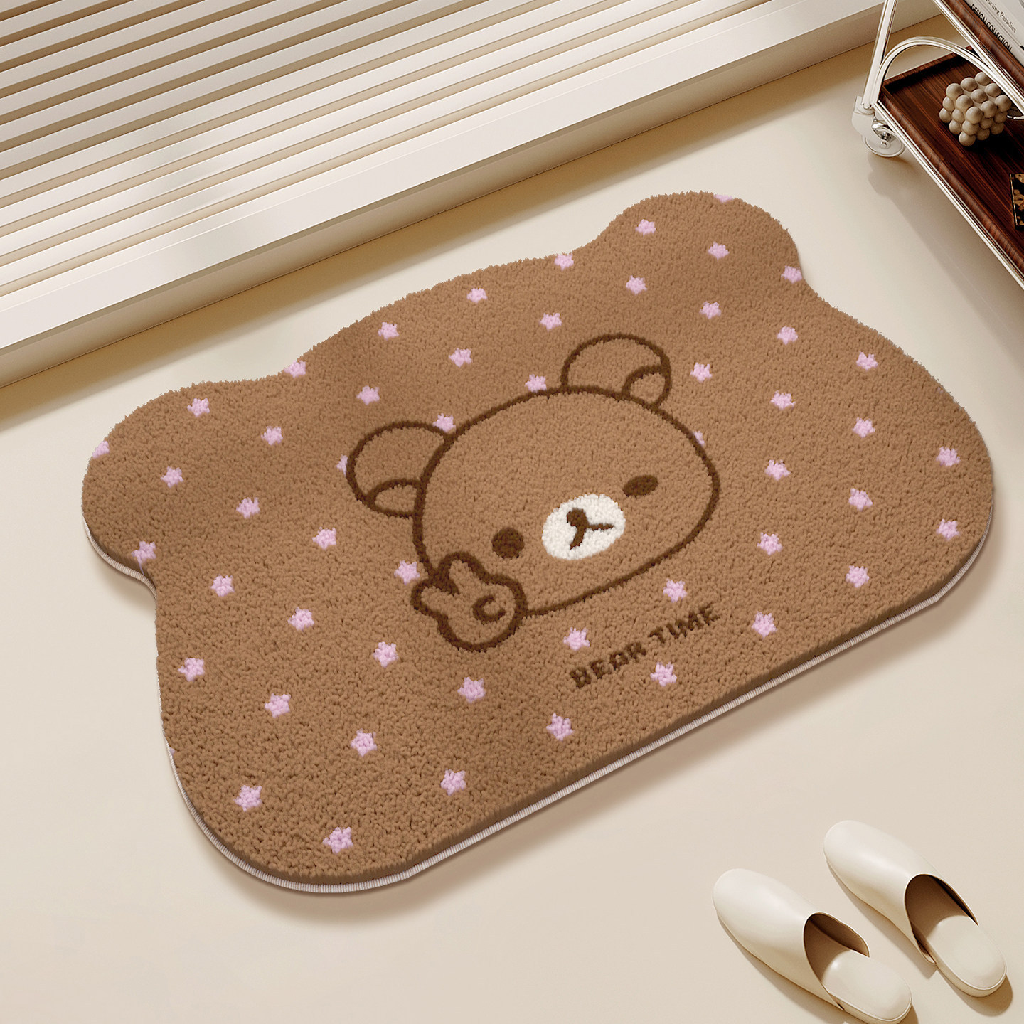 Japanese Rilakkuma Relax Bear  - Home Bathroom Rugs ulasan dan harga